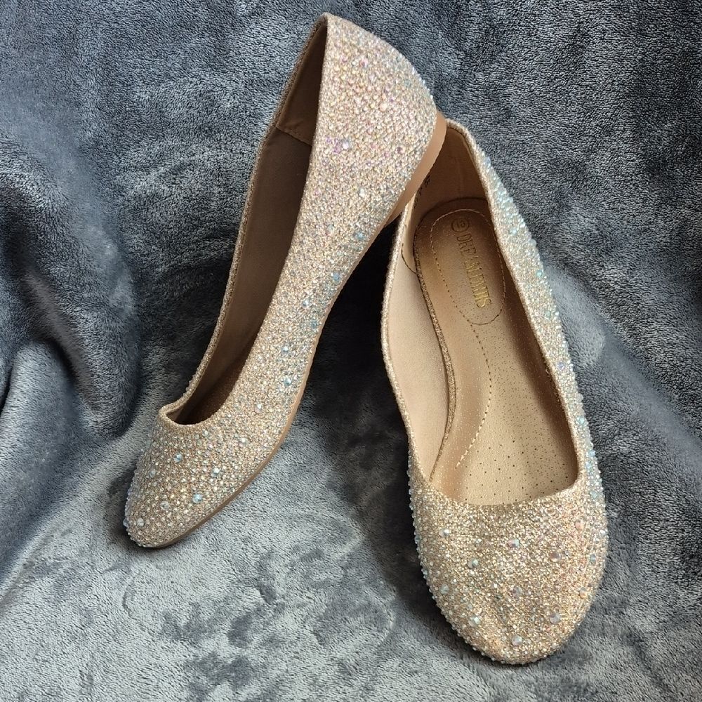 Dream Pairs Women's 10 Sparkle Diamond Incrusted Flats - New